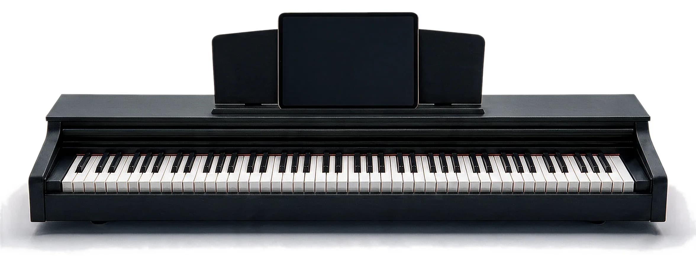 Digital piano with an iPad on the music stand: Notimo shows the score, the keys light up as they are played